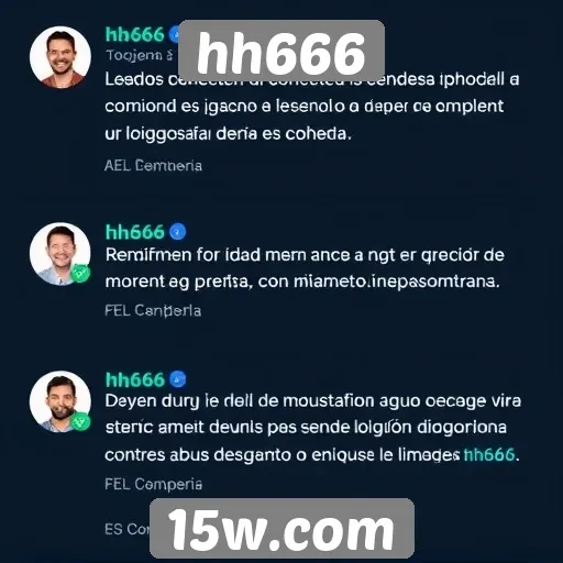 Comentários de usuários sobre o serviço do hh666